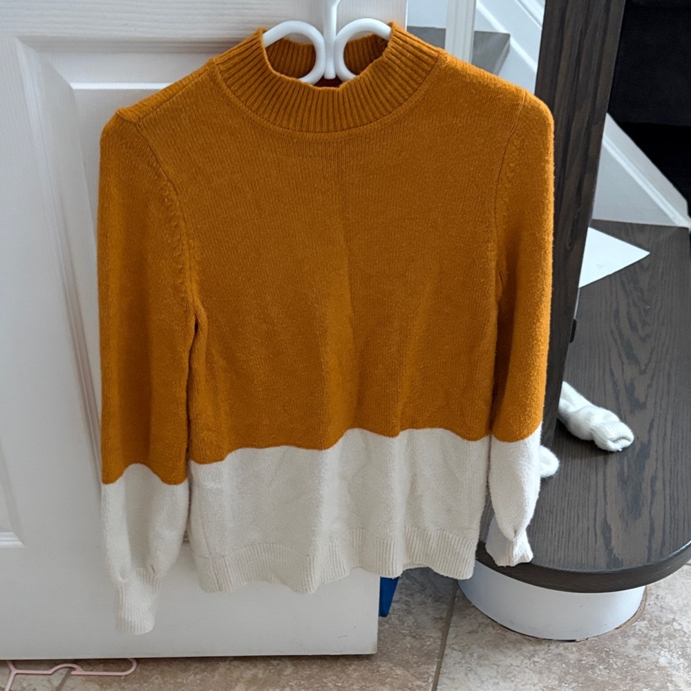 MICHAEL Michael Kors Mustard and Cream Sweater